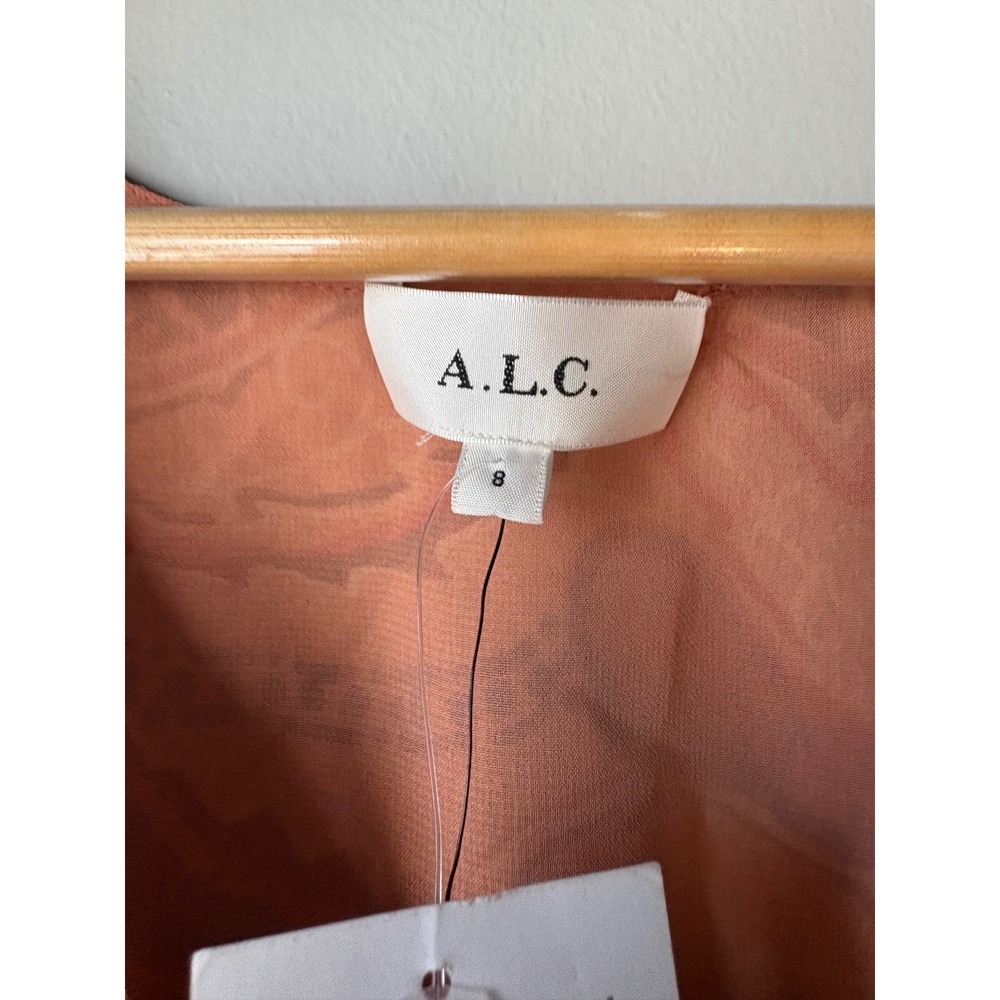 NWT A.L.C. Lucia Paisley Terracotta Midi Maxi Dress Size 8 - Picture 5 of 7